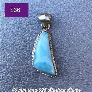 Larimar Pendant Sterling Silver